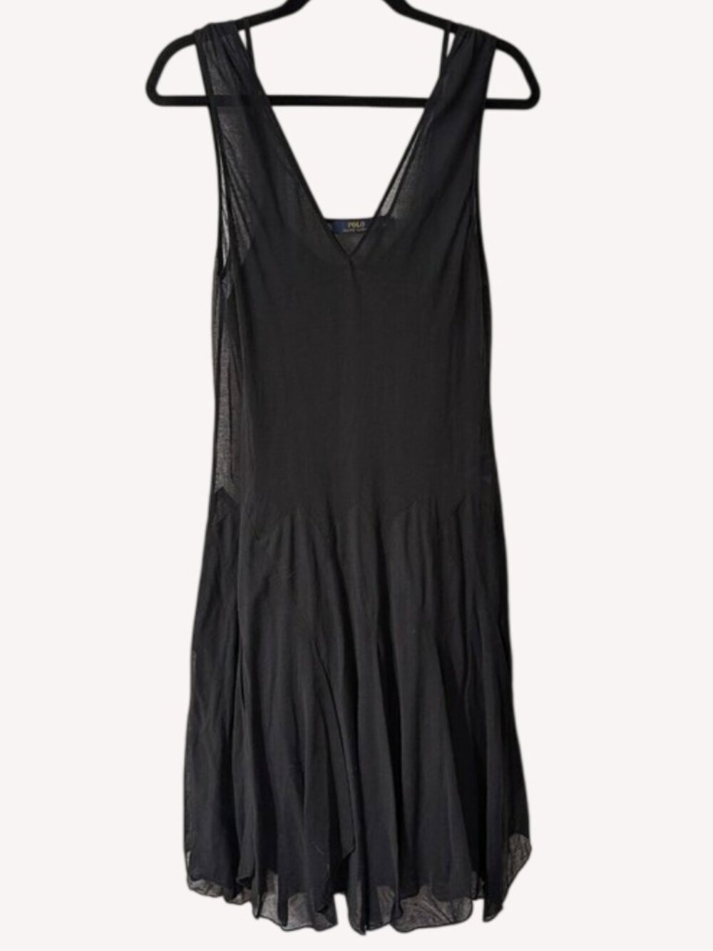 Like New Polo Ralph Lauren Sleeveless‎ V-Neck Dress Black M